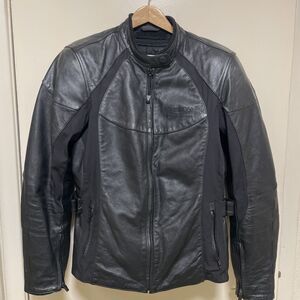 Motorcycle Triumph Black Racing Leather Jacket Biker Armor & Liner 2 Large/2G